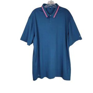 Nike Tiger Wood Collection Mens Golf Polo Shirt Size XXL Dri-Fit Athletic Top